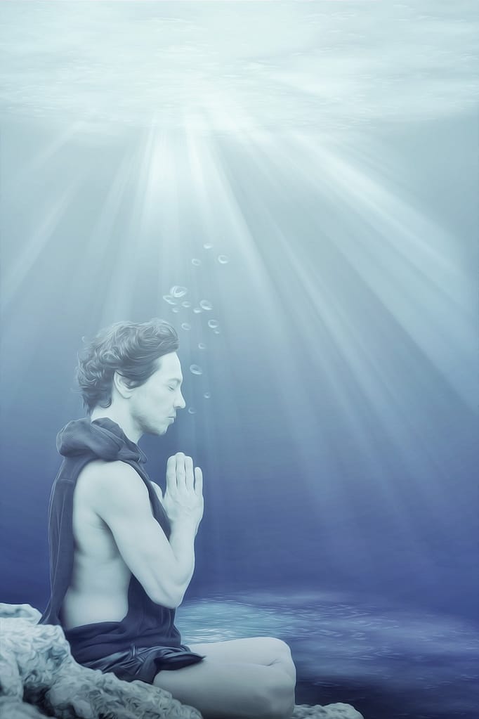 meditation, underwater, grounding